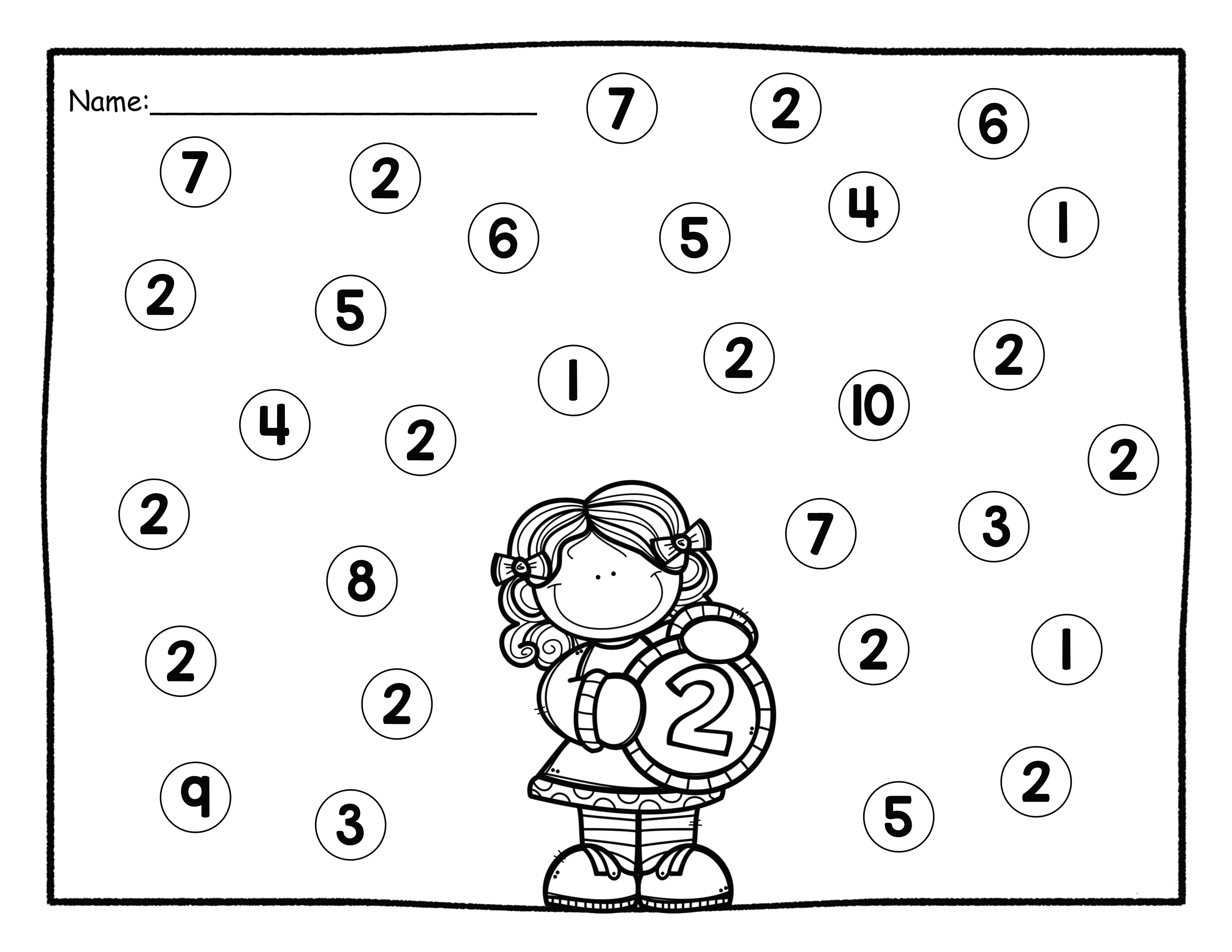 幼儿 1-10 找数字数感训练可打印资料
